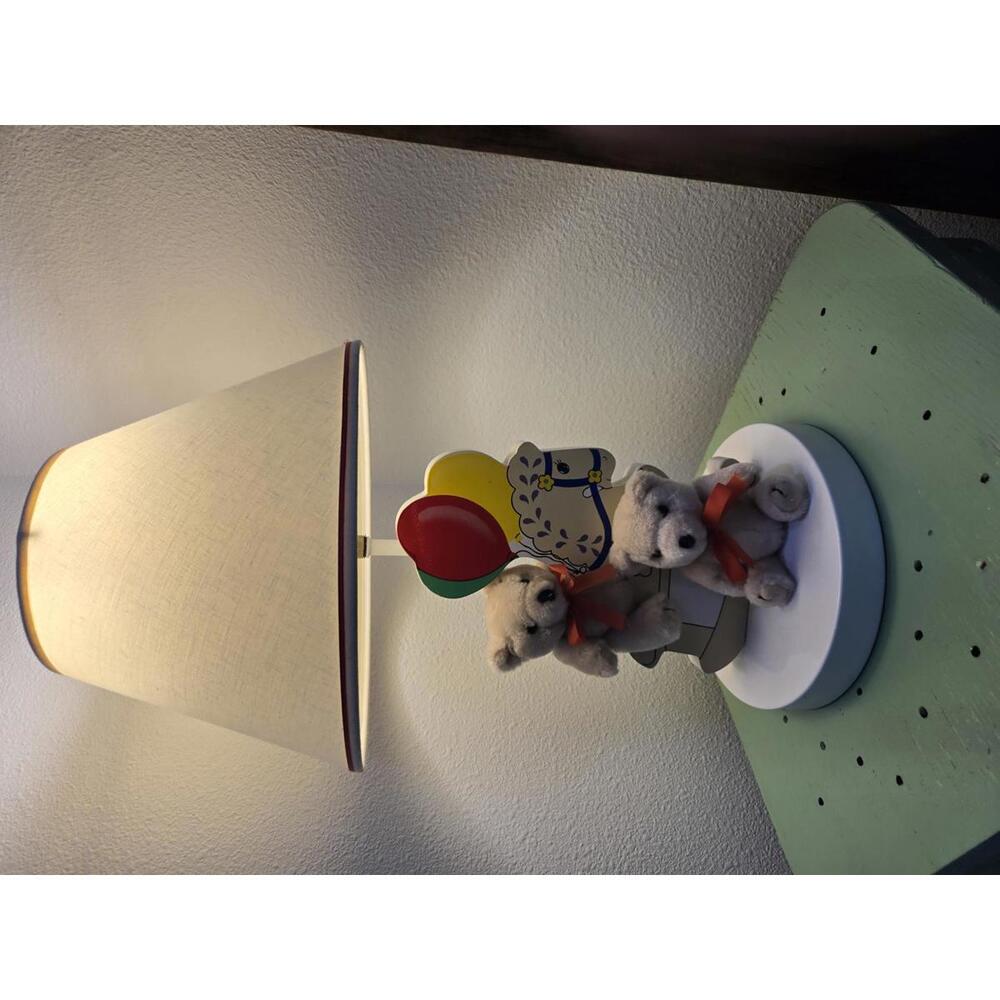 80s Cute and Terrifying Bear-Shaped Table Lamp with Plush Toys